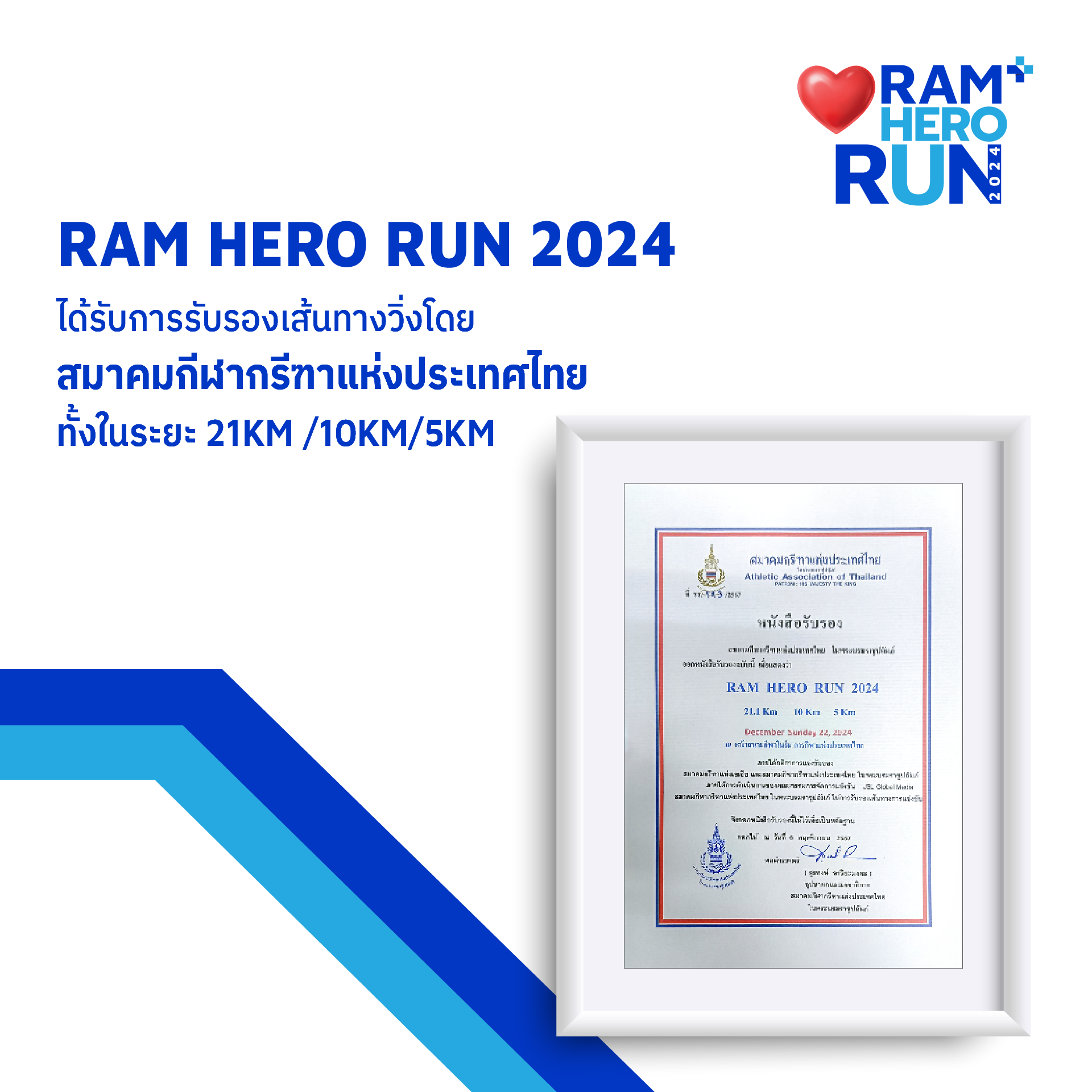 ใบรับรองวิ่ง RHR 2024